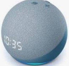 Amazon - Echo Dot with Clock Cloud Blue