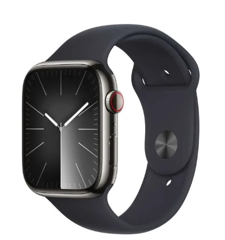 Apple S9 Cellular 41mm Stainless Steel Graphite Sport Band M/L