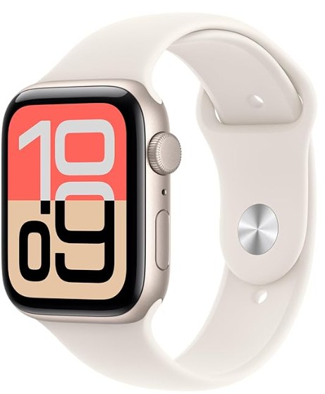 APPLE WATCH SE 2ND GEN 44MM SILVER SPORT BAND M/L