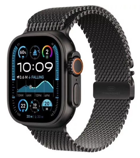 Apple Watch Ultra 2(2024)Cellular 49mm Black Titanium Case Black Trail Loop - M/L
