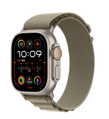 Apple Watch Ultra 2 Cellular, 49mm Olive Alpine Loop - Small