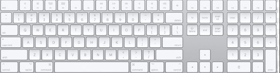 Apple Magic Keyboard with Numeric Keypad Silver English