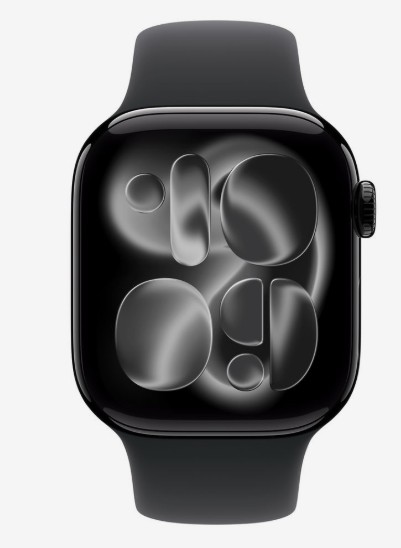 Apple Watch S 11 GPS 42mm Jet Black Aluminium Case with Black Sport Band - S/M