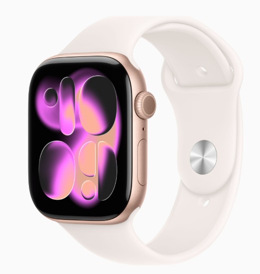Apple Watch S 11 Cellular 42mm Rose Gold Aluminium Case with Light Blush Sport Band - M/L