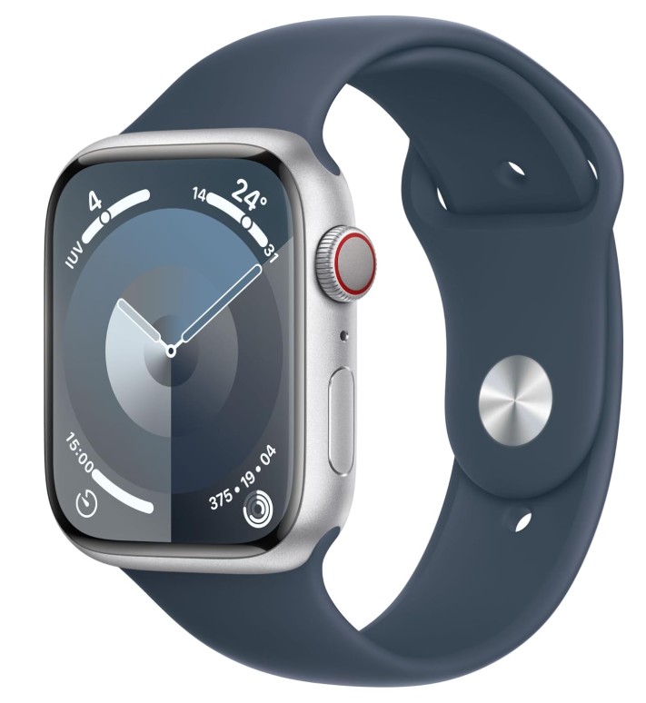 Apple Watch SE 40MM Silve Case With Storm Blue Sport Band M/L