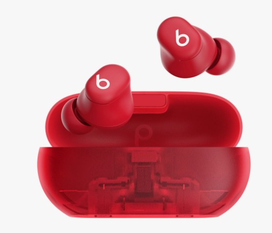 Beats Solo Buds Transparent Red