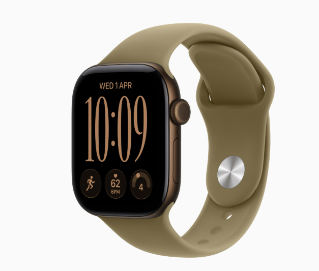 MJGD4 Apple Watch S 12 GPS + Cellular 46mm Dark Bronze Aluminium Case with Olive Sport Band - S/M