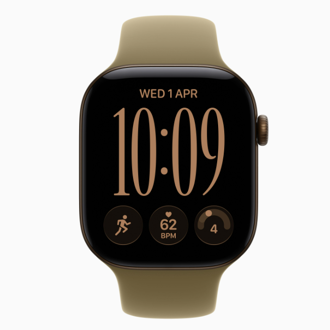 MJG54 Apple Watch S 12 GPS + Cellular 42mm Dark Bronze Aluminium Case with Olive Sport Band - M/L