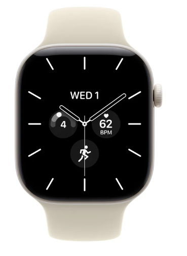 MJGW4 Apple Watch S 12 GPS + Cellular 42mm Pearl White Ceramic Case with Sand Sport Band - S/M