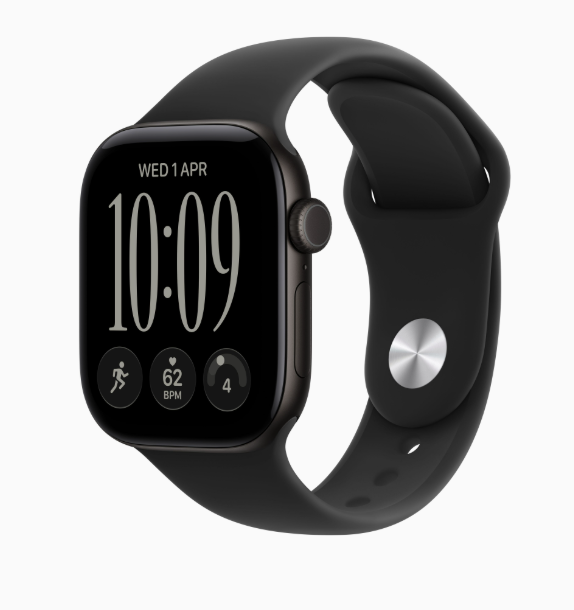 MJG94 Apple Watch S 12 GPS + Cellular 46mm Black Aluminium Case with Black Sport Band - M/L