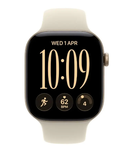 MJGC4 Apple Watch S 12 GPS + Cellular 46mm Light Gold Aluminium Case with Sand Sport Band - M/L