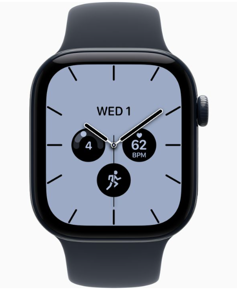 MJH34 Apple Watch S 12 GPS + Cellular 46mm Night Blue Ceramic Case with Navy Blue Sport Band - S/M