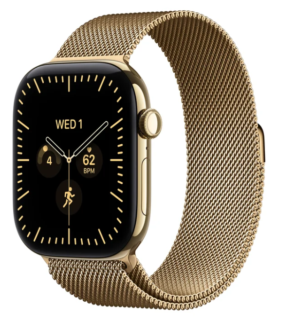 MJGL4 Apple Watch S 12 GPS + Cellular 42mm Radiant Gold Titanium Case with Radiant Gold Milanese Loop