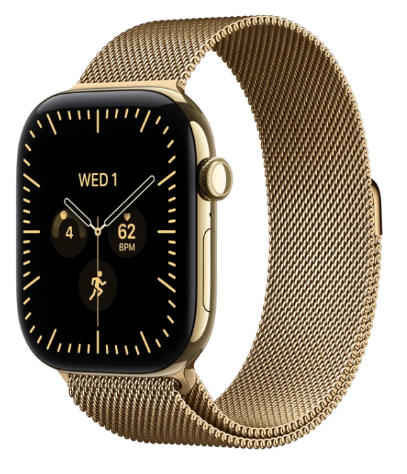 MJGU4  Apple Watch S 12 GPS + Cellular 46mm Radiant Gold Titanium Case with Radiant Gold Milanese Loop - S/M