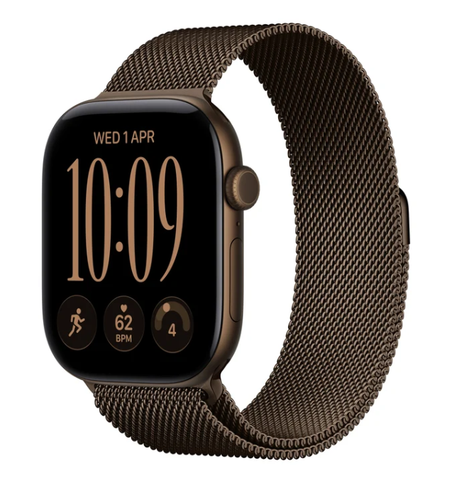 MKDF4 Apple Watch S 12 GPS + Cellular 46mm Dark Bronze Aluminium Case with Dark Bronze Milanese Loop - S/M