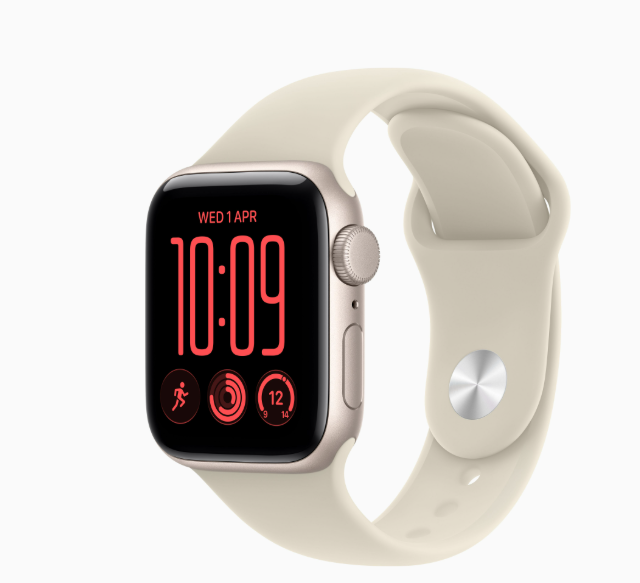 MJL34 Apple Watch SE 3 2026 GPS 44mm Starlight   Sport Band - S/M