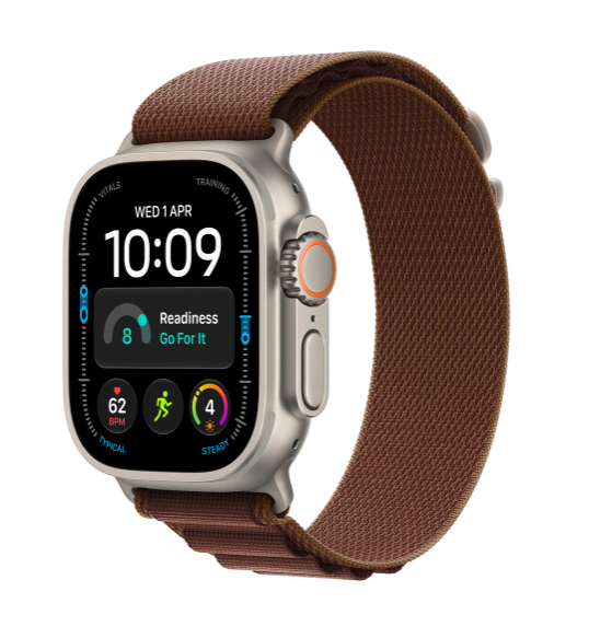 MK7F4 49mm Burgundy Alpine Loop - Large - Natural Titanium Finish