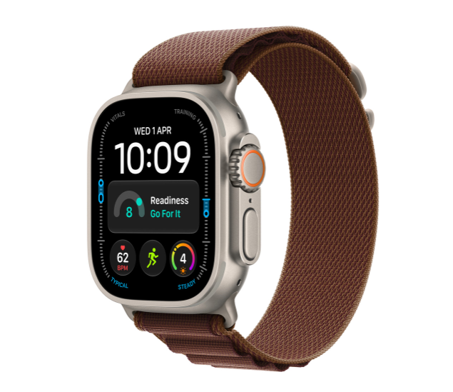 MK7E4 49mm Burgundy Alpine Loop - Medium - Natural Titanium Finish