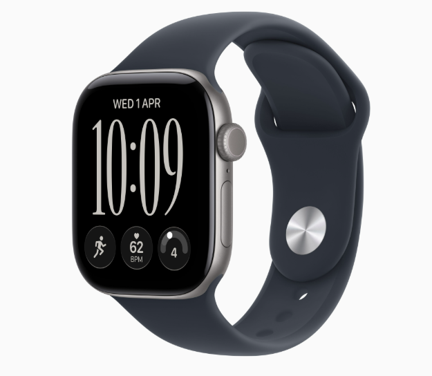 MJE94 Apple Watch S 12 GPS 42mm Space Grey Aluminium Case with Navy Blue Sport Band - M/L
