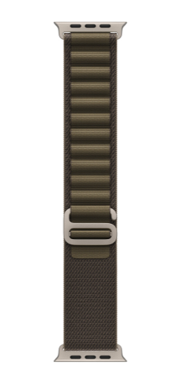 MK794 49mm Dark Olive Alpine Loop - Small - Natural Titanium Finish