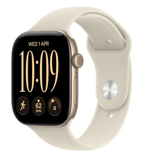 MJEE4 Apple Watch S 12 GPS 42mm Light Gold Aluminium Case with Sand Sport Band - M/L