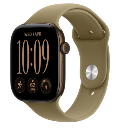 MJEF4 Apple Watch S 12 GPS 42mm Dark Bronze Aluminium Case with Olive Sport Band - S/M