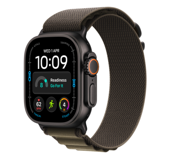 MK7C4 49mm Dark Olive Alpine Loop - Large - Natural Titanium Finish