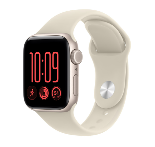 MJED4 Apple Watch S 12 GPS 42mm Light Gold Aluminium Case with Sand Sport Band - S/M