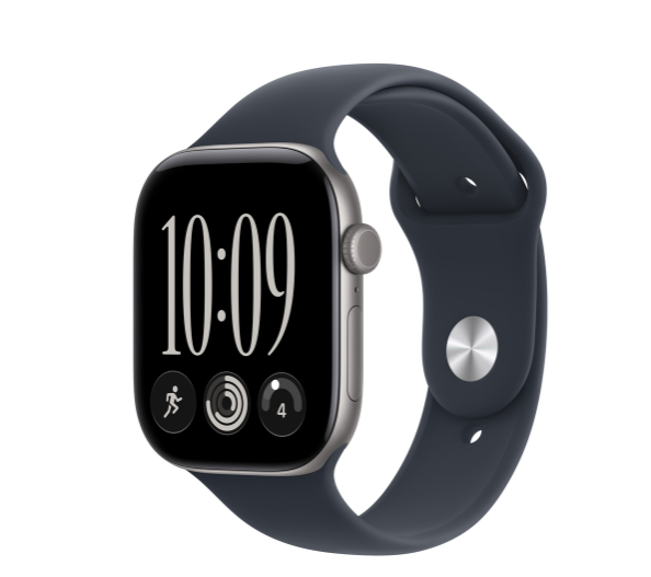 MJEH4 Apple Watch S 12 GPS 46mm Space Grey Aluminium Case with Navy Blue Sport Band - S/M