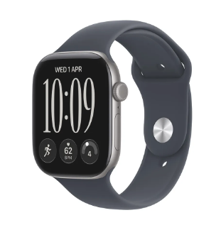 MJEJ4 Apple Watch S 12 GPS 46mm Space Grey Aluminium Case with Navy Blue Sport Band - M/L