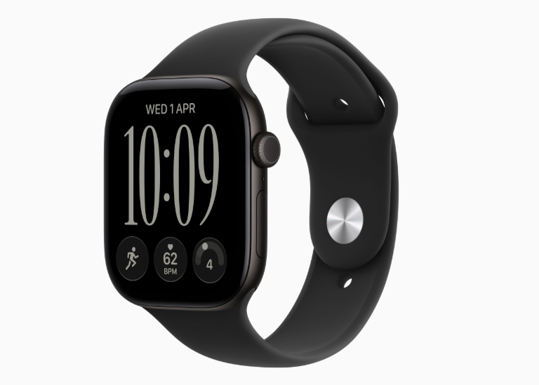 MJEL4 Apple Watch S 12 GPS 46mm Black Aluminium Case with Black Sport Band - M/L