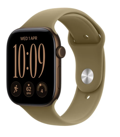 MJEQ4 Apple Watch S 12 GPS 46mm Dark Bronze Aluminium Case with Olive Sport Band - S/M
