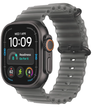 MJAU4 Apple Watch Ultra 4 GPS + Cellular 49mm Black Titanium Case with Black Titanium Milanese Loop - S